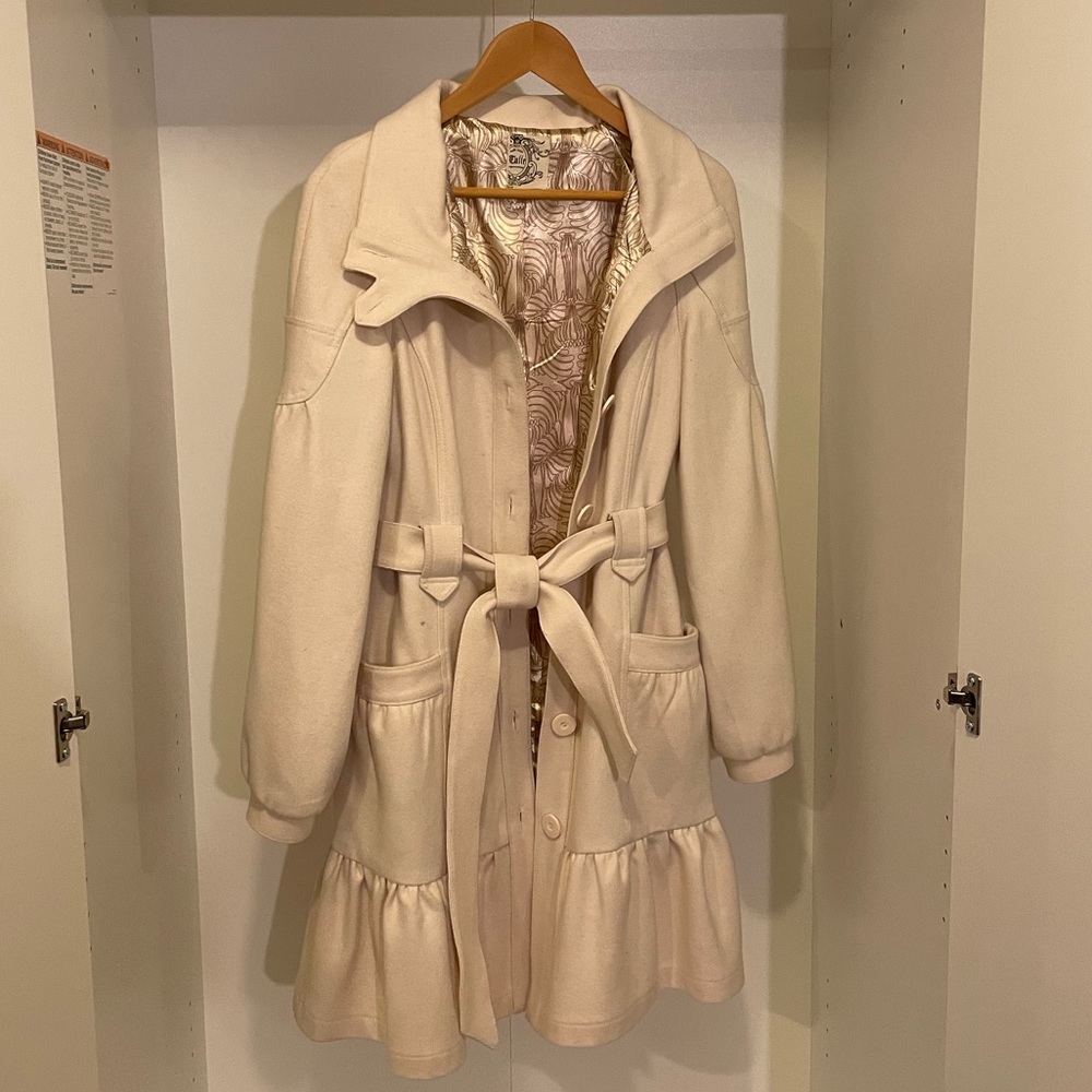 Tulle Wool Coat S